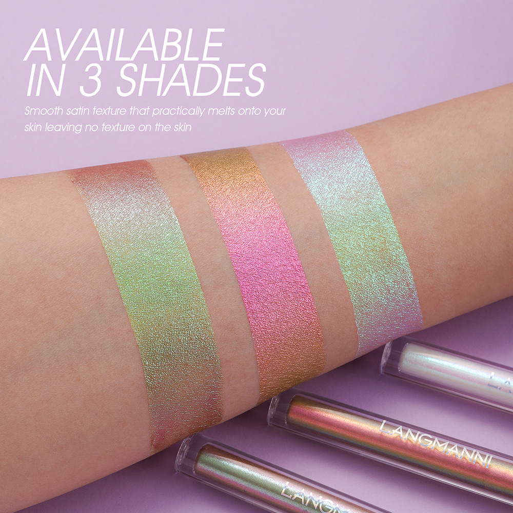 Langmanni Chameleon Liquid Eyeshadow, Three-color diamond Sparkling Eyeshadow, European and American glitter Single Pack Application Scenario
