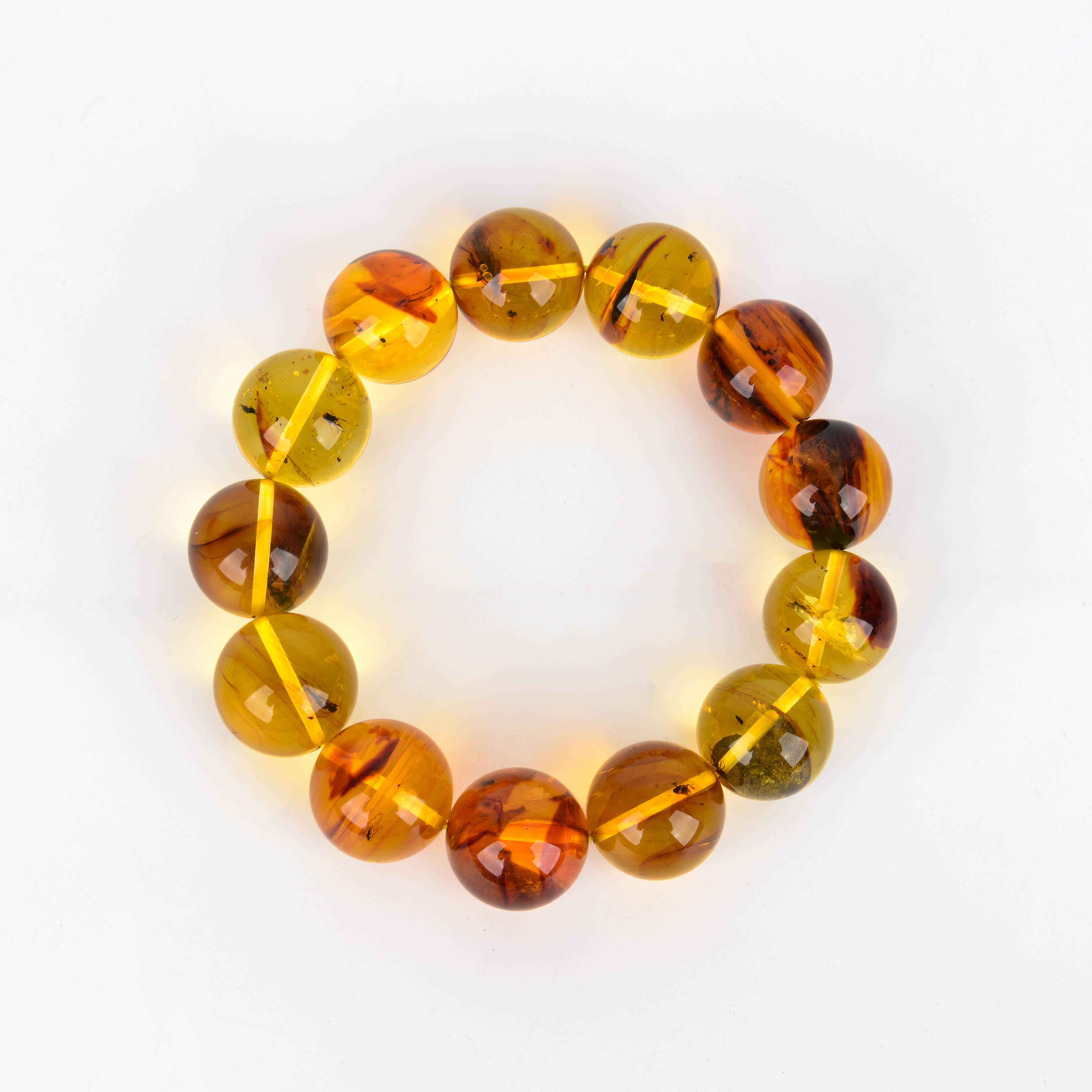 新疆和田玉手串9*10MM男女款老型桶珠本命佛青海老料玉手 链时尚