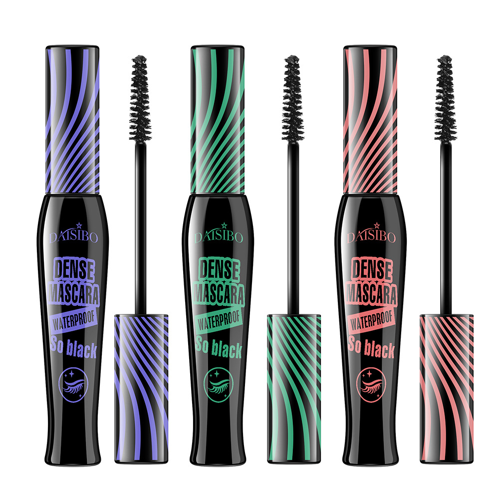 The cross-border bestseller DAISIBO three-color mascara is waterproof, sweat-proof, naturally thickening, lengthening, and does not smudge, curl, or cause a cool black color Item Picture