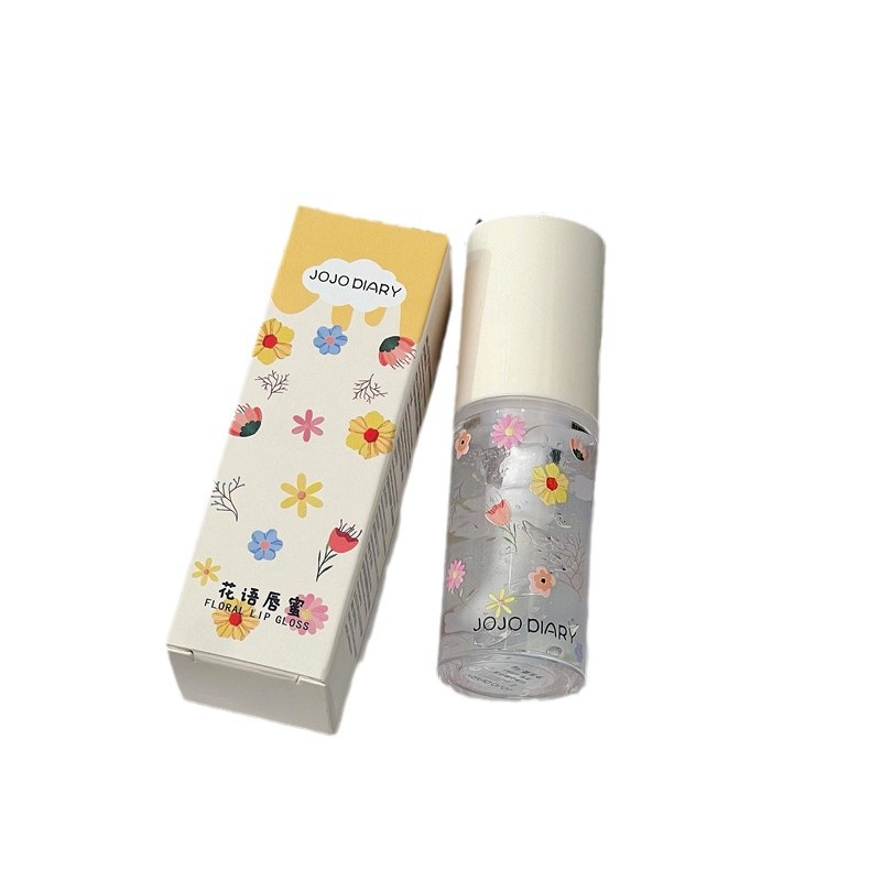 Jiujiu Diary Crystal Jelly Lip Oil Moisturizing Lip Care Lipstick Moisturizing and Reducing Lip Lines Base Lipstick Women's Lip Gloss Item Picture