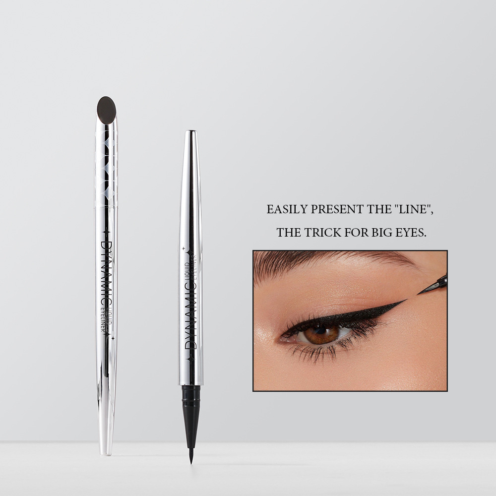 GIGIROSE eyeliner liquid pen forms a thick black base in one stroke, is water-resistant, sweat-resistant and does not smudge details Picture