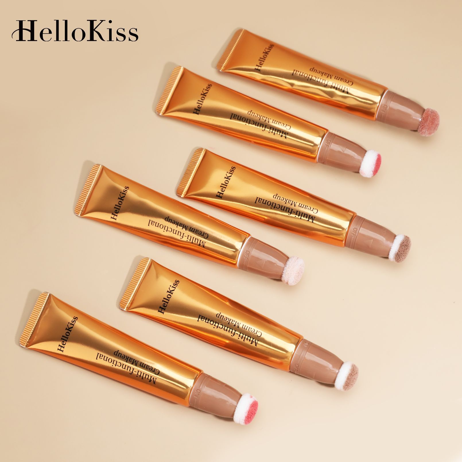 HelloKiss Liquid Highlighter Contouring Multi-functional Makeup Pen Sponge Tip Fine Sparkling Highlighter Liquid Blush Cross-border Specification drawing