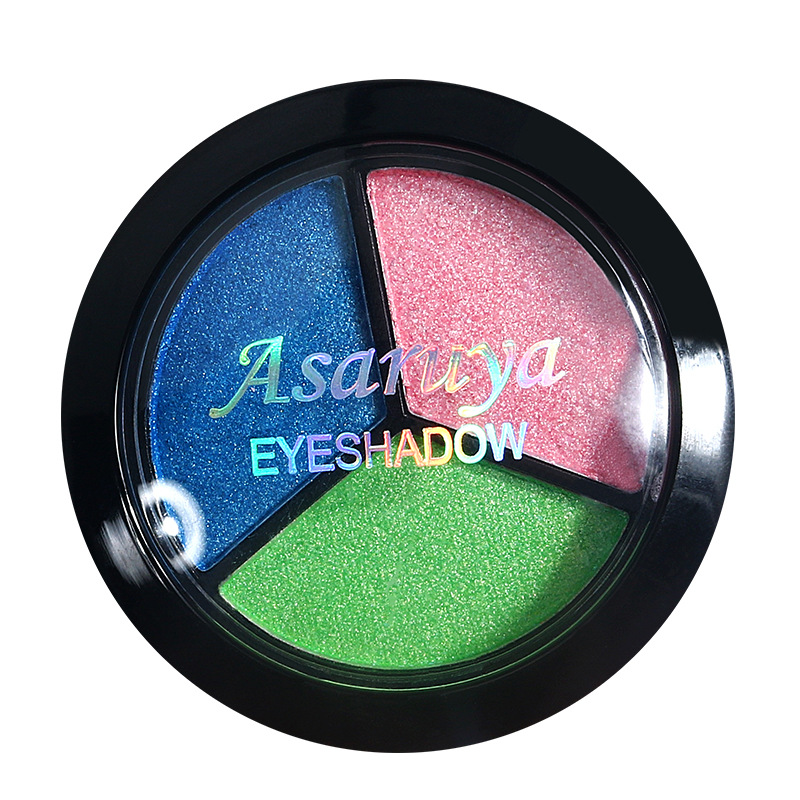 The student stage makeup with colorful eyeshadow, featuring a special blue, green, purple and pearlescent eyeshadow palette, showcases a dazzling performance of makeup Item Picture