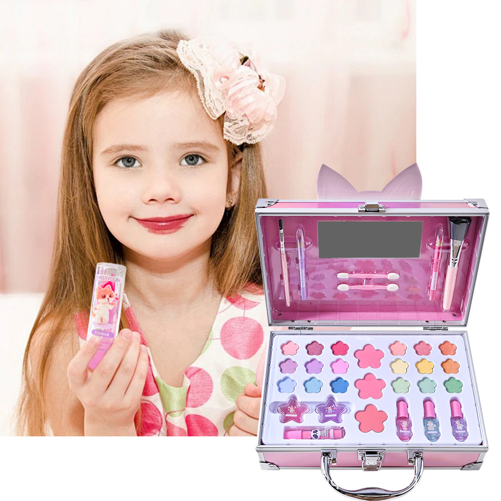 Miss Young Cross-border Bestseller Professional children's facial cosmetics Fox Washable Makeup Set Palette Specification drawing