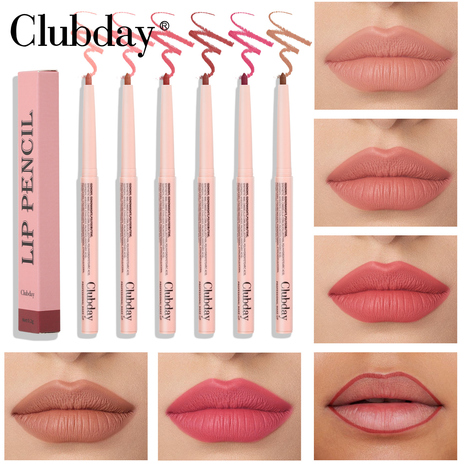 Cross-border makeup easy to apply, rotating lipstick pen not easy to smudge, matte natural lipstick, lip liner pen for export wholesale full figure