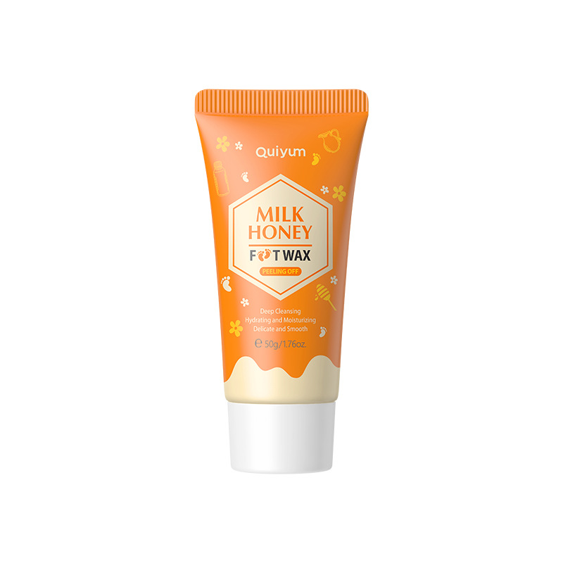 Cross-border QUIYUM milk and honey peel-off foot wax e foot care keratin manufacturer's wholesale in stock Item Picture