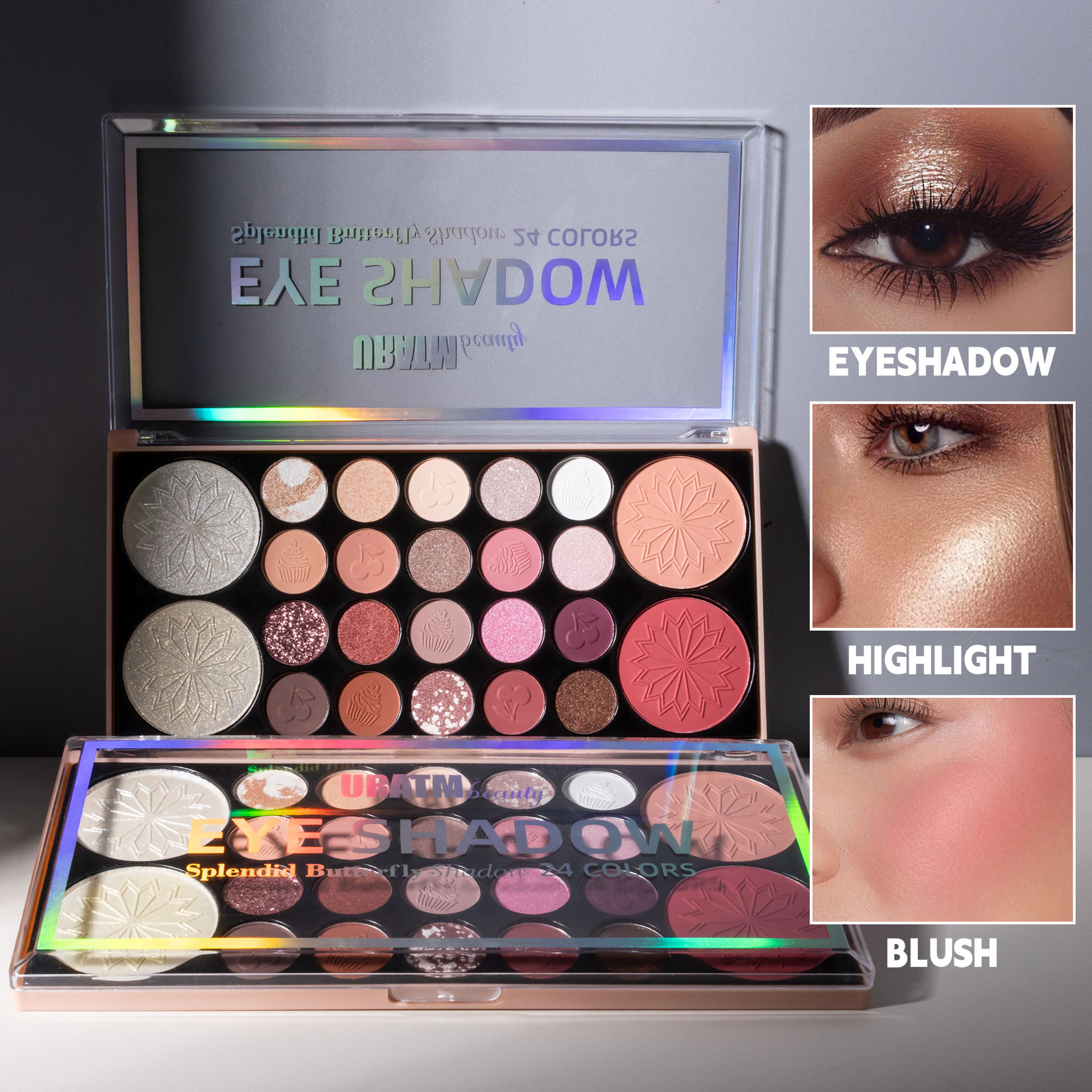 Cross-border bestseller: 24-color multi-functional all-in-one makeup palette, matte, pearlescent, eyeshadow, lipstick, blush, contour and highlight all in one details Picture