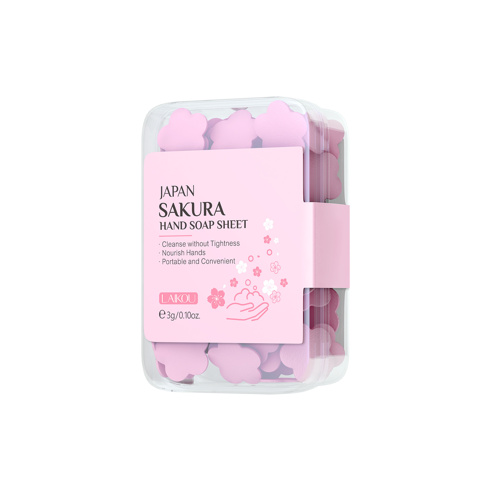 Disposable soap sheets, portable soap paper, mini petal hand sanitizers for students and children to carry around Item Picture