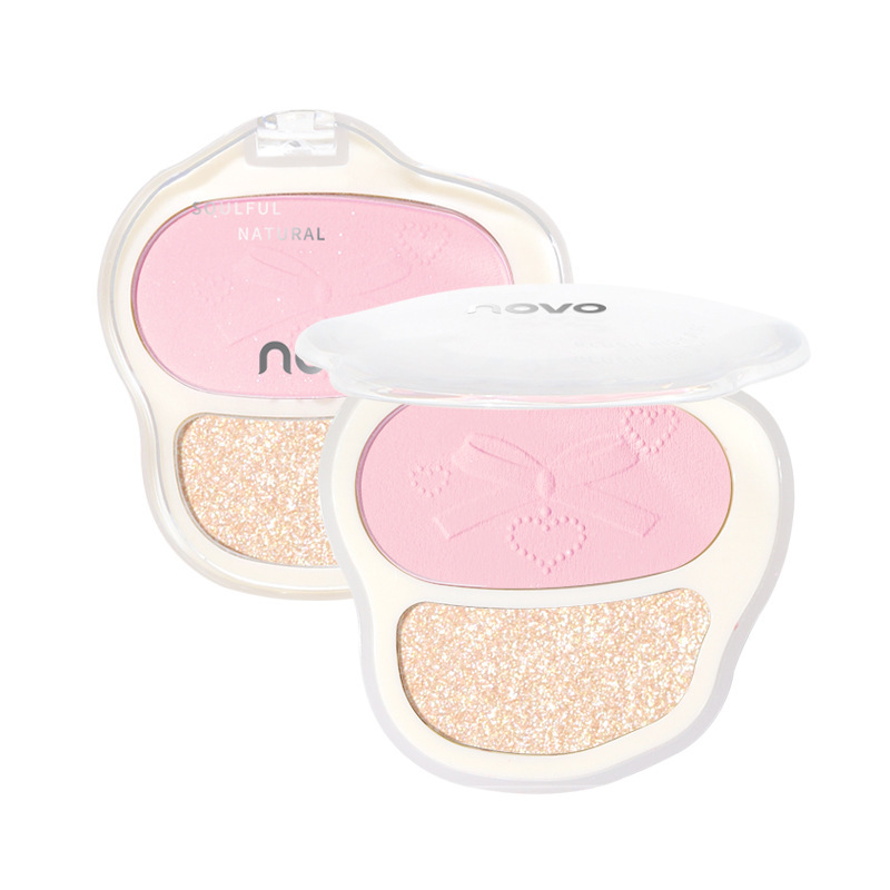 NOVO Sweet Encounter Double Set Blush Three-dimensional Brightening Nose Shadow Shadow Highlighter Contouring Blush One-piece Set Item Picture