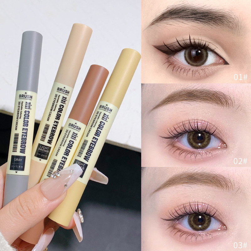 Beauty xixi Shaping and color-holding Dual-head Eyebrow Cream is natural, long-lasting, easy to apply, waterproof, does not smudge, and is smooth Application Scenario