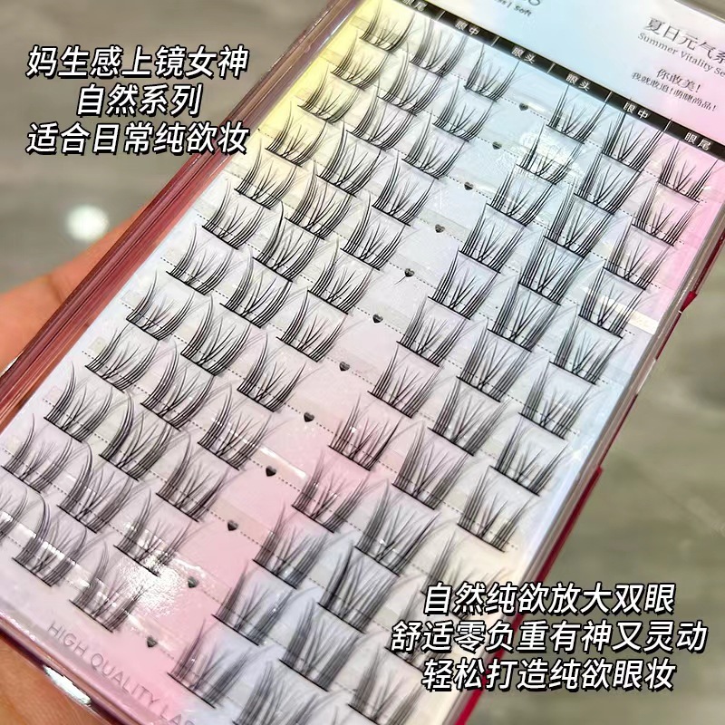 Mengjie Shangpin large-capacity cat series Fairy natural false eyelashes, Devil Cat series single cluster segmented eyelashes wholesale Application Scenario
