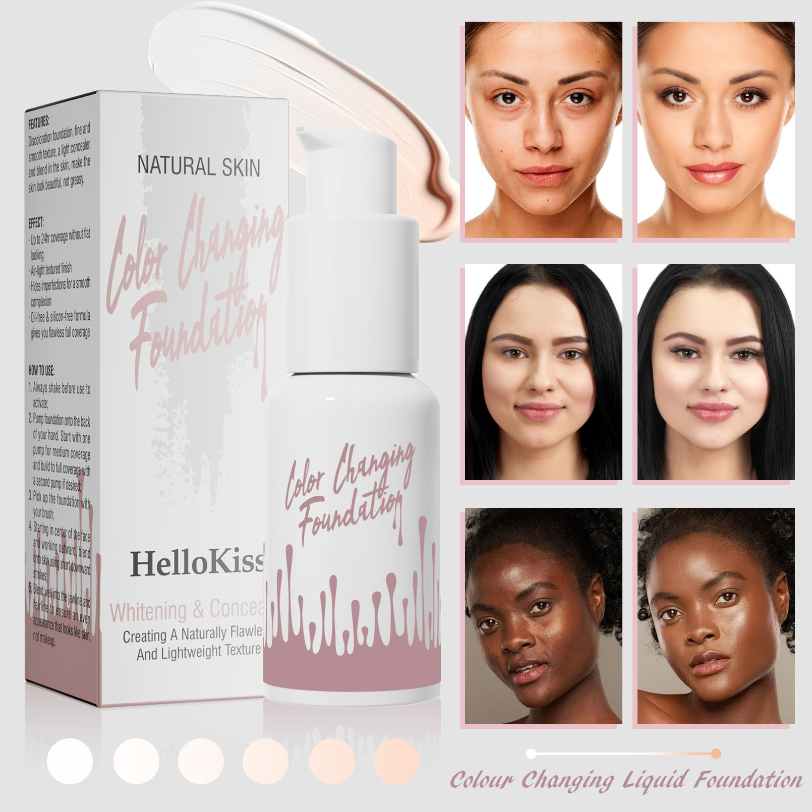 Hellokiss Color changing foundation full figure