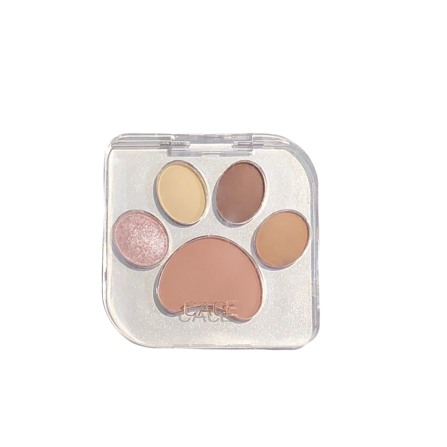 Cute cat five-paw eyeshadow eye makeup, affordable makeup, earth tones, daily makeup, pearlescent, beginner, gentle milk tea, student affordable Item Picture