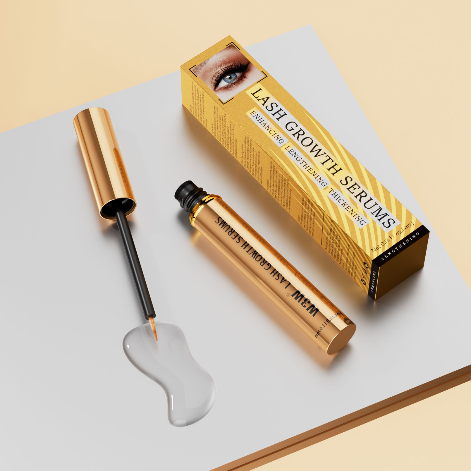 The cross-border new product W3W Eyelash serum, black and slender, is a highly recommended makeup product on Amazon TK Application Scenario