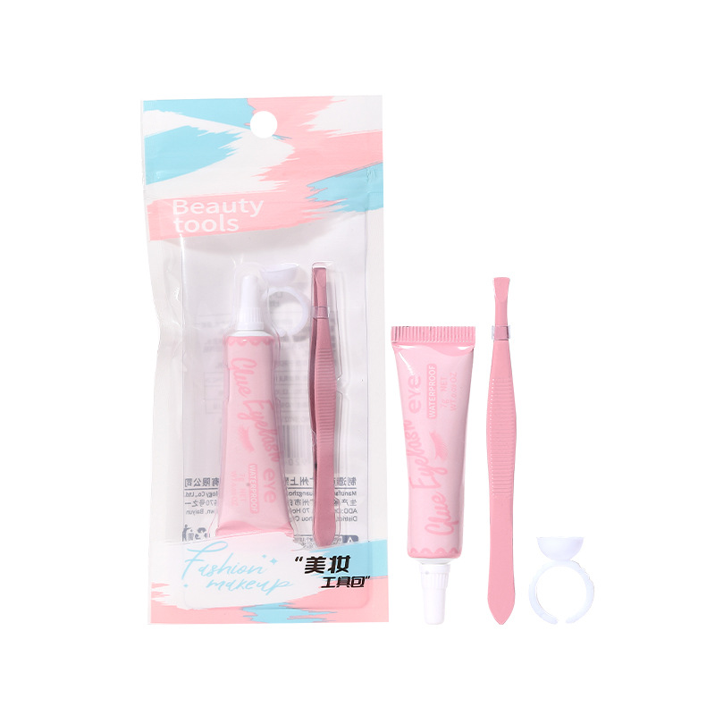 LMLTOP False eyelash Auxiliary Tool 3-piece Set, Natural Shaping eyelash Gel Eyebrow Clip Glue Cup Set SY027 Item Picture