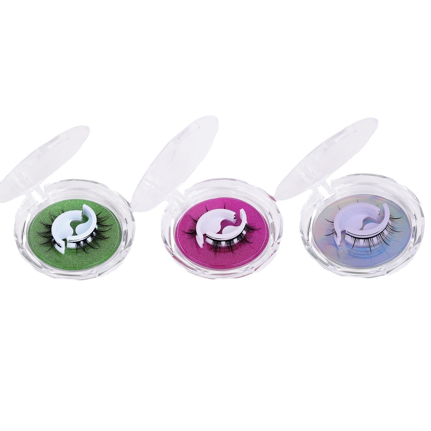 Glue-free and easy-to-remove false eyelashes, natural simulation, one-piece pair false eyelashes, reusable, temperature-sensitive self-adhesive eyelashes Item Picture