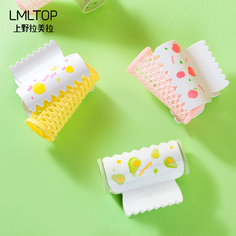 LMLTOP Fruit Pattern Hair Curler 2 sets DIY Air bangs Hair Curler Voluminous hair Clip SY107 Specification drawing