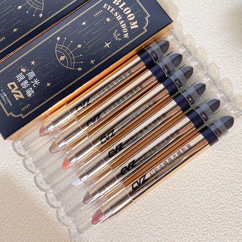 CVZ Iridescence Highlight High Gloss Eyeshadow Pen, Natural and versatile, Pearl Fine Sparkle Star Diamond Eye Eyeshadow 6 colors available for wholesale Application Scenario