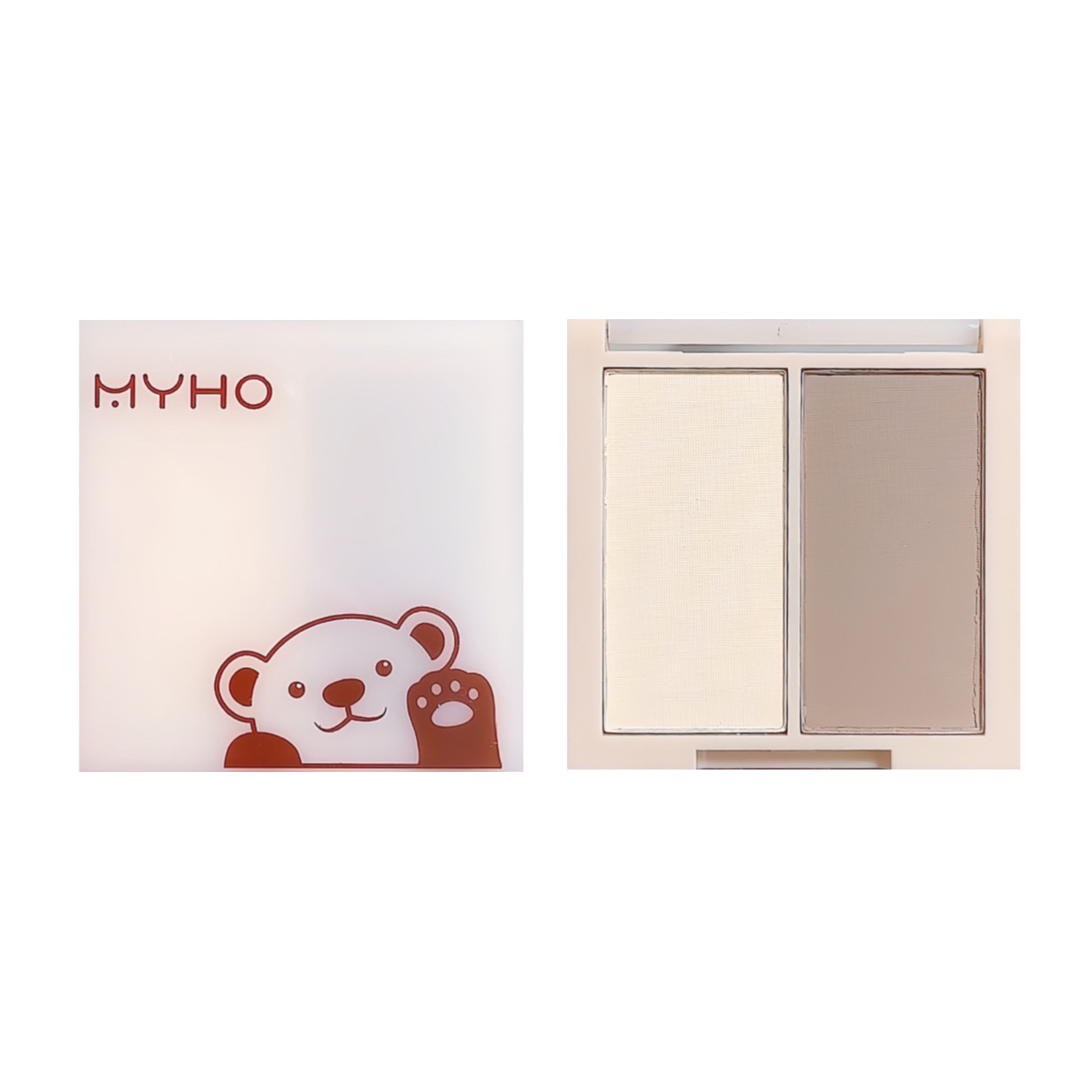 MYHO Cute Two-color Comprehensive Set: High-gloss contouring, versatile three-dimensional makeup, matte natural brightening, nude Blush set Item Picture
