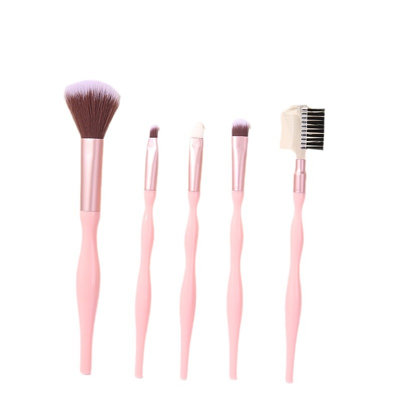 LMLTOP Makeup Brush Set of 5 pieces: Setting, loose brush, eyelash comb, Eyebrow Brush, Eyeshadow Brush TOP-035 Item Picture