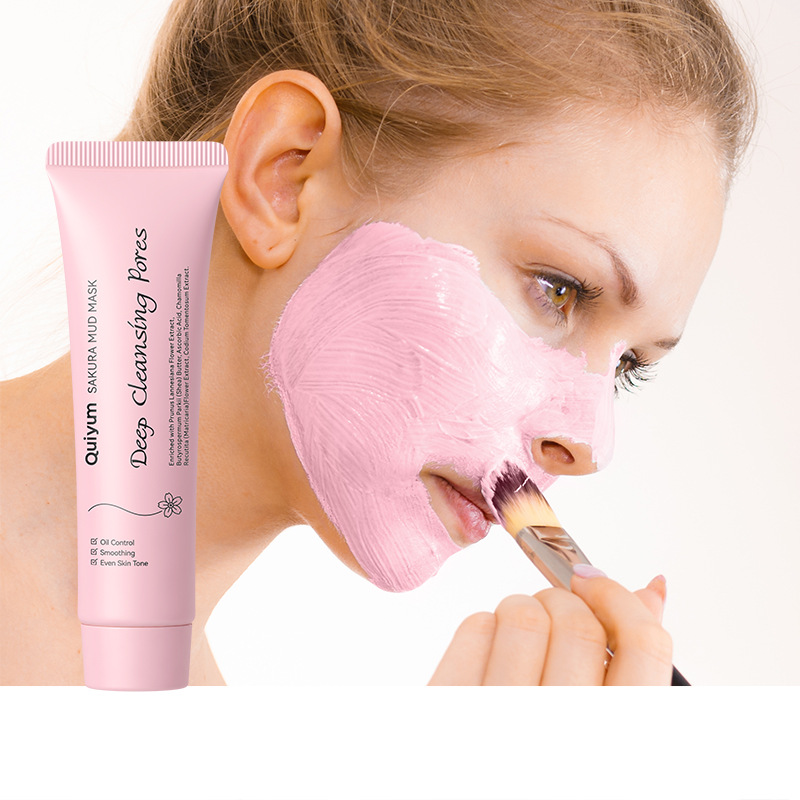 temu version QUIYUM Cherry Blossom Mask Mud 30g (Tube) Hydrating, Cleansing and Moisturizing Manufacturer wholesale details Picture