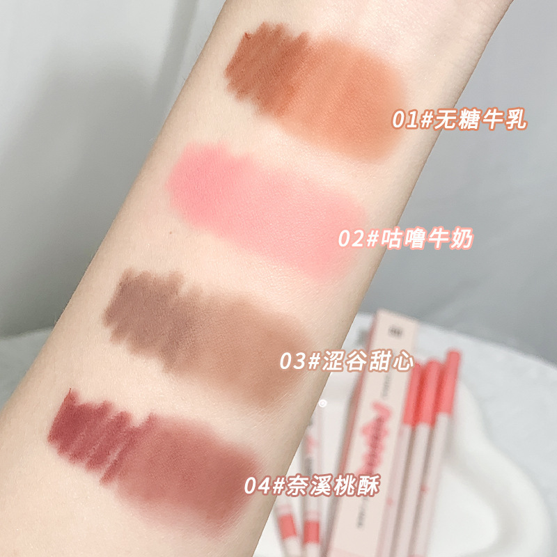 Makeup xixi Sweet pear-shaped lip liner pen Soft matte nude lipstick pen outline lip shape, waterproof and non-fading Specification drawing