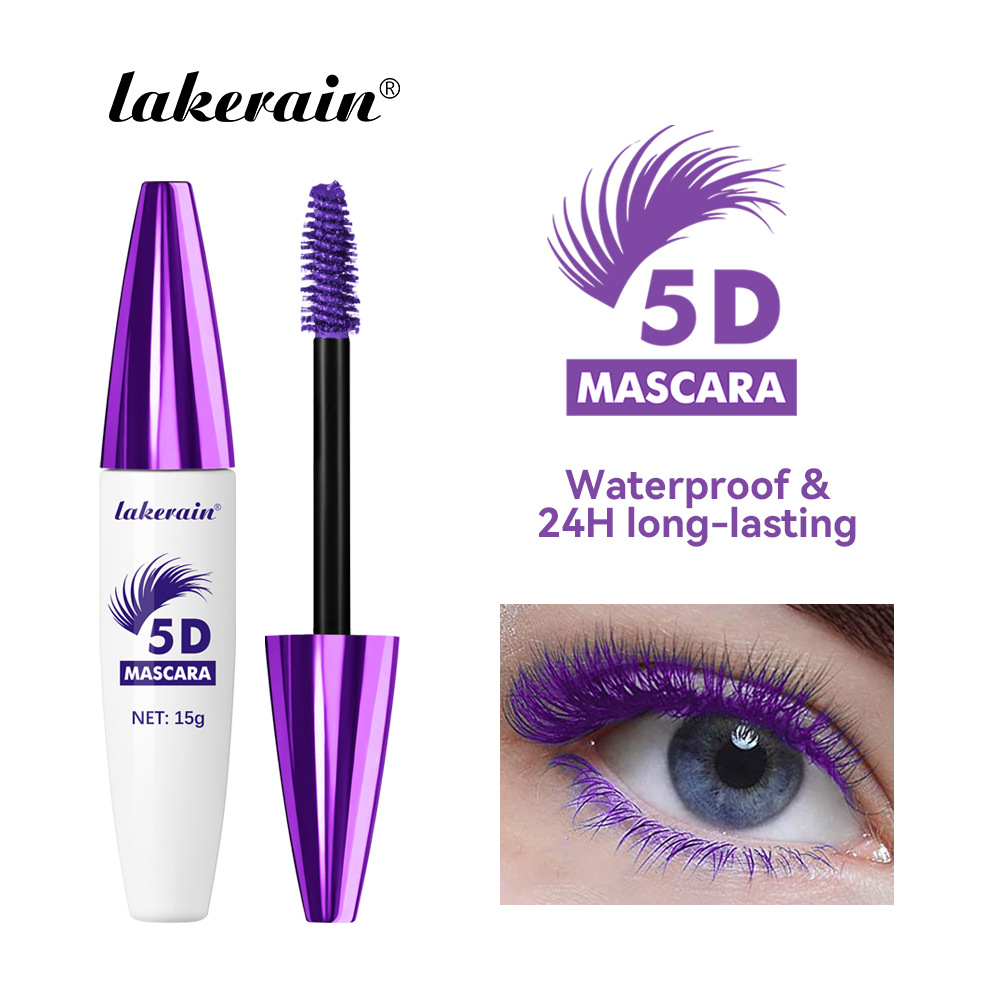 Lakerain Colored Mascara Long Curly eyelash Base Cream details Picture