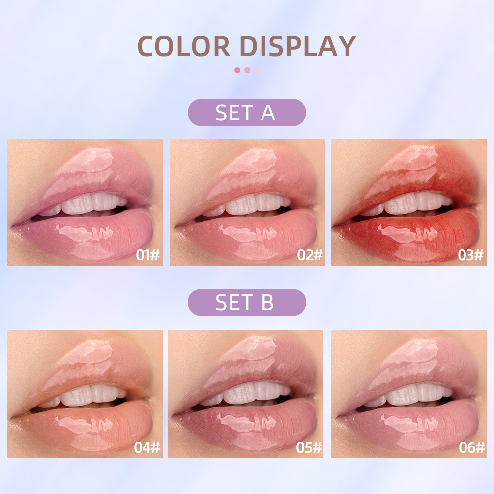 QIBEST Cross-border best-selling Lip Oil, long-lasting hydration, moisturizing, nourishing, reducing lip lines, Lip gloss, lip gloss, and chubby lip set Application Scenario