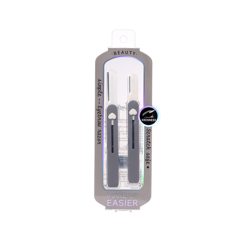 LMLTOP Large and small head eyebrow trimmer 2-piece set, retractable portable macro protective net eyebrow trimmer JJF02 Item Picture