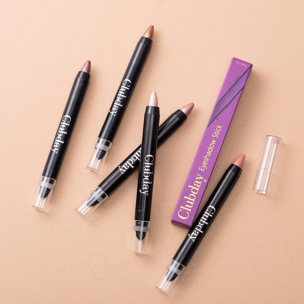 Clubday Cross-border Double-headed Pearlescent Eyeshadow Stick, long-lasting waterproof, lazy eye makeup brightening, high-gloss, under-eye Eyeshadow pen Application Scenario