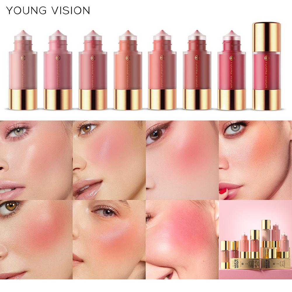 YOUNG VISION 7-color dropper liquid blush smooth and naturally brightens blush. Press the blush at the bottom details Picture