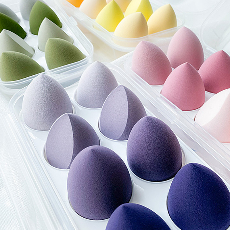 Factory direct sales of non-latex powder puffs in stock, water drop diagonal cut powder puffs, super soft beauty egg sponge powder puffs, dry and wet dual-purpose Specification drawing