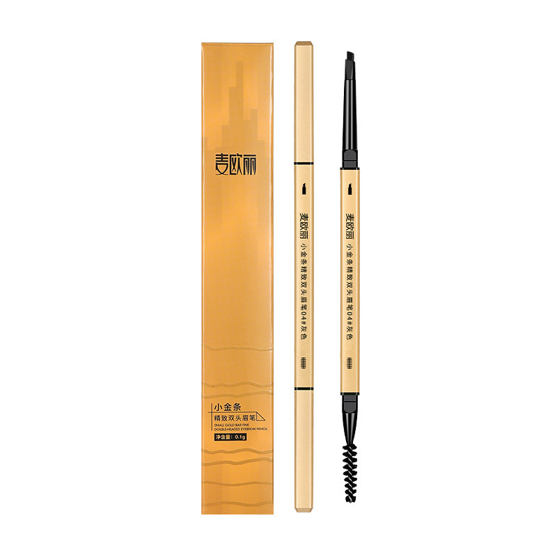 The small gold bar double-ended eyebrow pencil is waterproof, sweat-proof, long-lasting and does not smudge. It features an ultra-fine eyebrow brush and a natural small gold chopstick eyebrow pencil Application Scenario