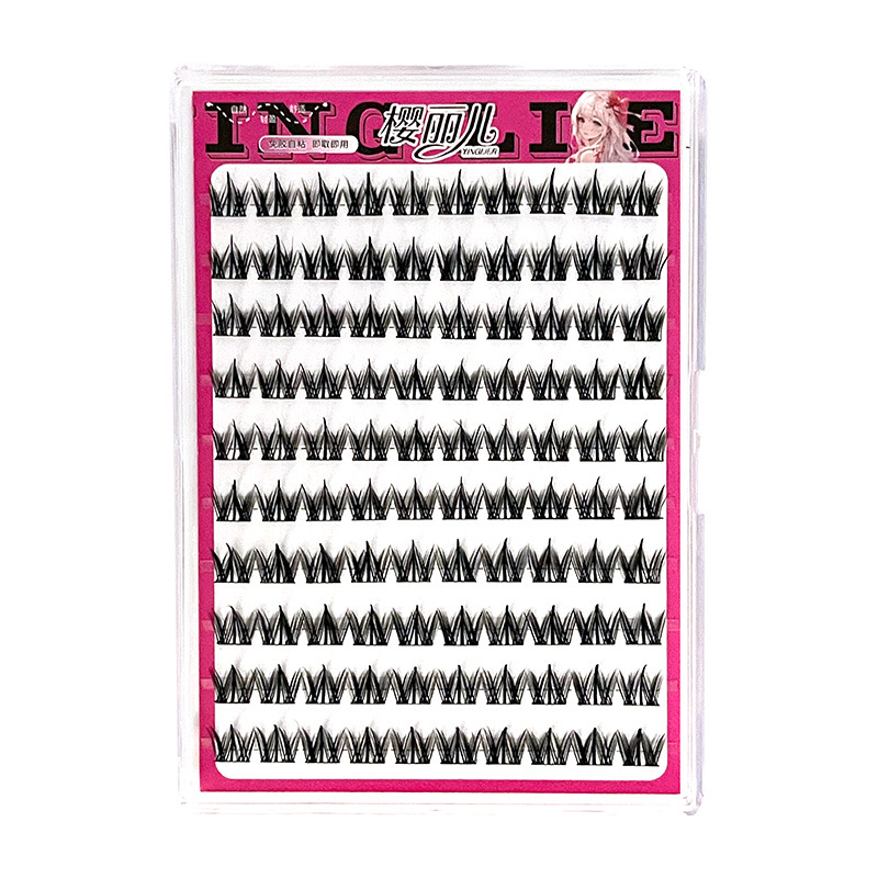 Sakura's glue-free dog-style false eyelashes naturally simulate thick comic dog eyes in a three-part design Item Picture