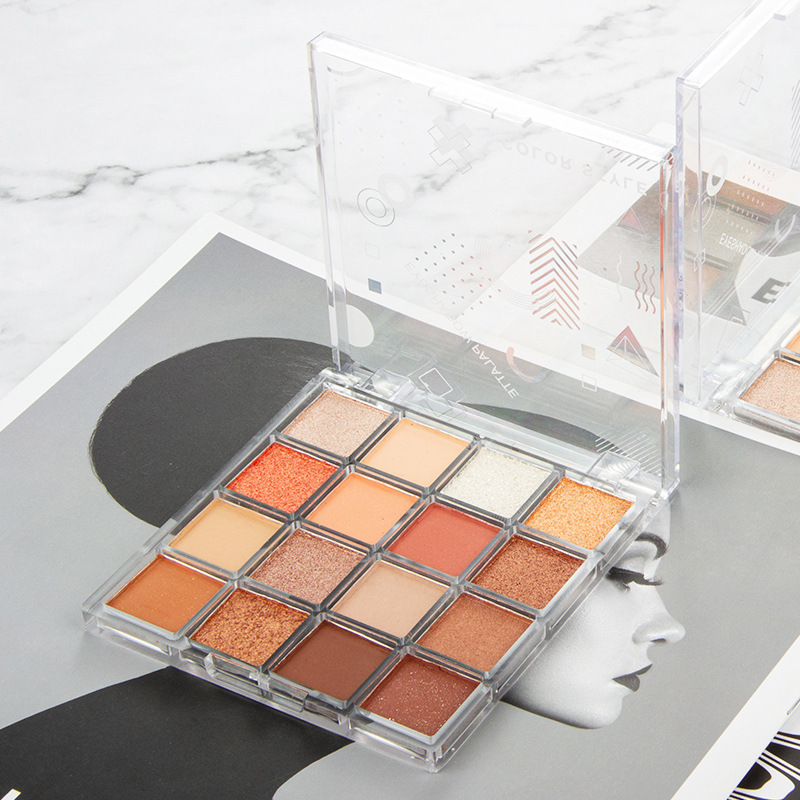 Customized beauty eyeshadow palettes, matte, pearlescent, earth tone eyeshadow cosmetics, genuine OEM wholesale details Picture