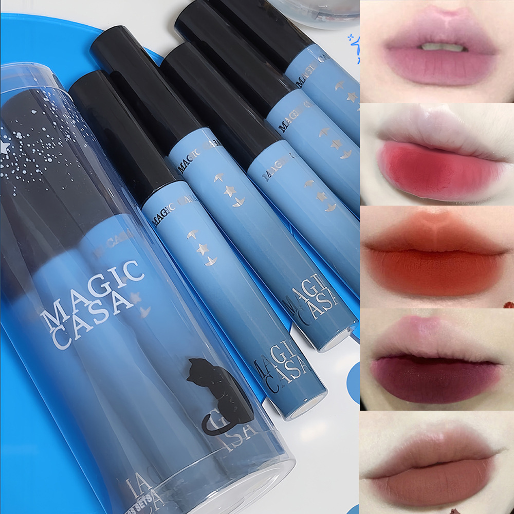 MAGIC CASA Five-piece Lip Gloss Set, Starry Sky Lip Gloss Set, Matte and Glossy Lipstick full figure