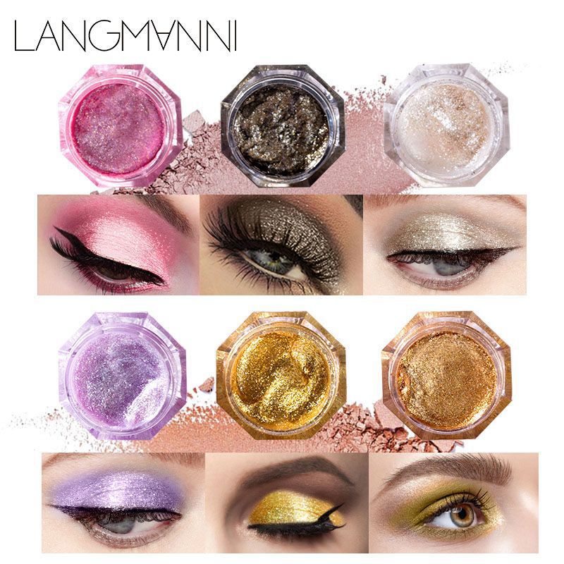 Langmanni 6-color Diamond Pearlescent Liquid Eyeshadow, shining and dazzling eyeshadow liquid Eyeshadow cream in stock Item Picture