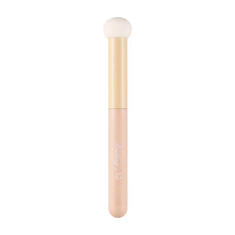 Cross-border small steamed bun round head concealer brush, dry and wet dual-purpose, mushroom concealer brush head, makeup brush for dark circles and acne marks, brushless Item Picture