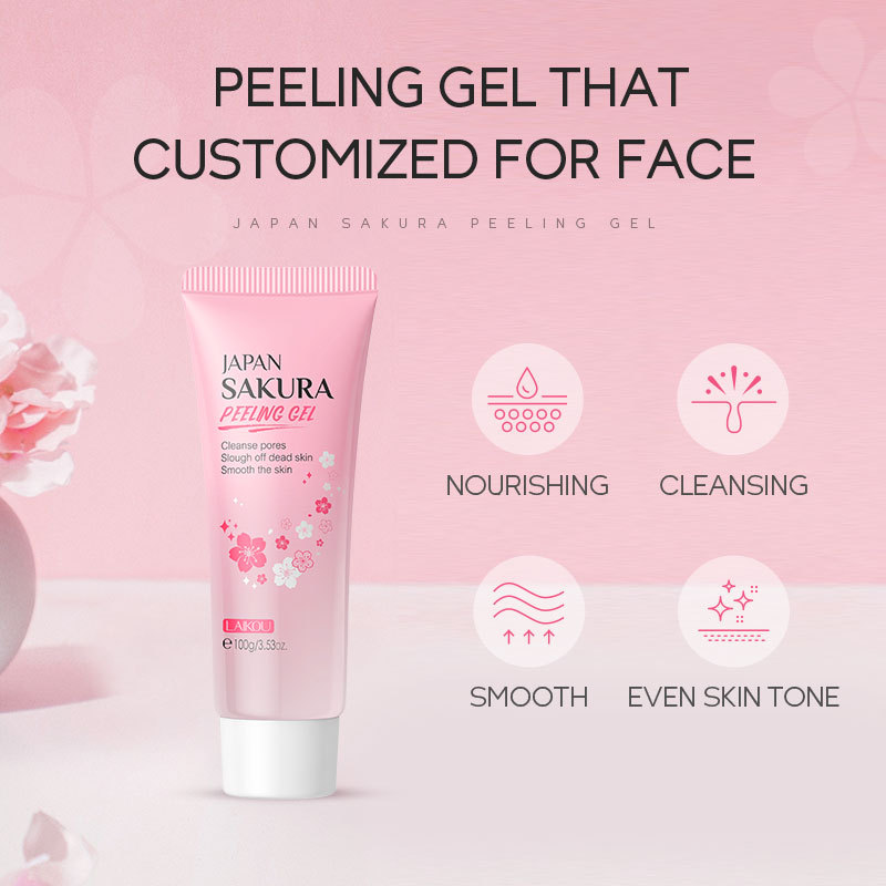 Cross-border LAIKOU Cherry Blossom 100g Body Exfoliating, Pore-cleansing, hydrating and moisturizing Skin care products Manufacturer wholesale Application Scenario