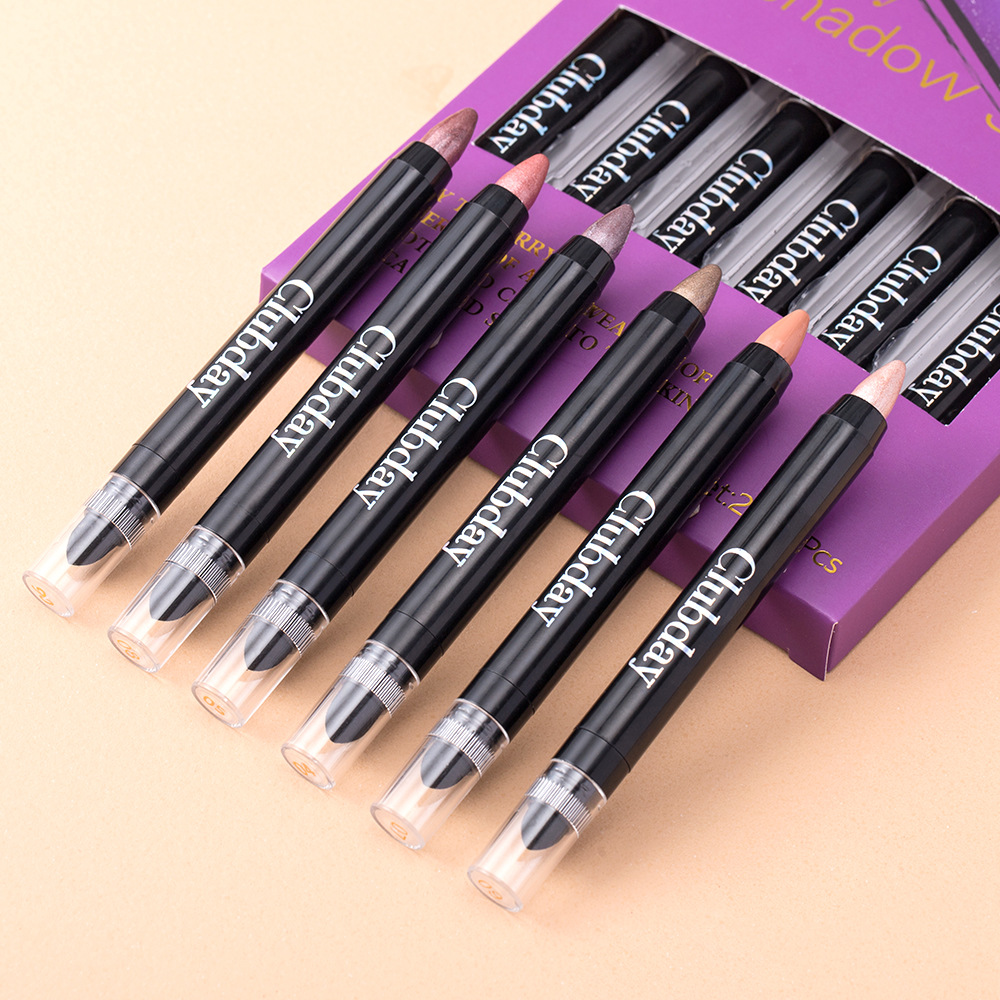 Cross-border bestseller Eye shadow stick, pearlescent eye shadow pen, high-gloss brightening, non-smudging eye makeup set Eye Shadow Specification drawing