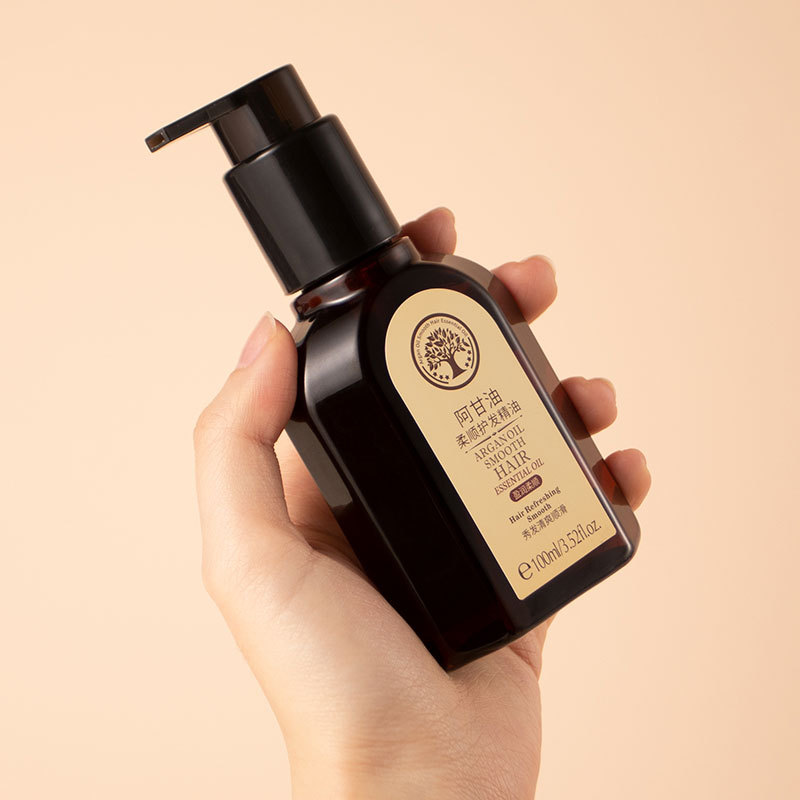 Laikou's new product, the brown 100ml large bottle of Argan Glycerin Softening Hair Essential Oil, offers a light and smooth one-piece hair replacement full figure
