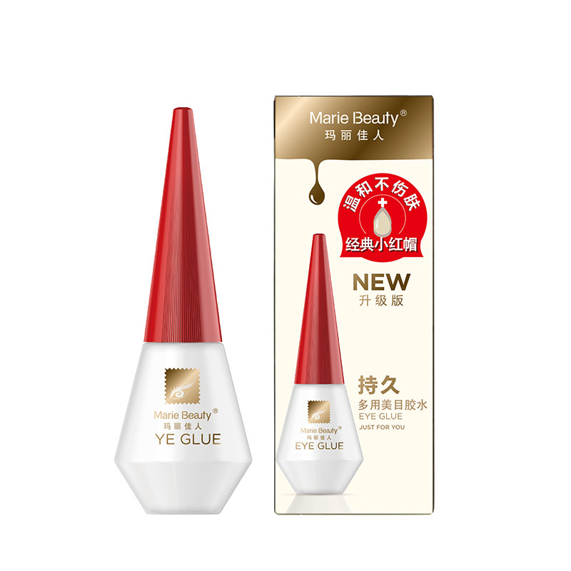 Mary Beauty Double Eyelid Glue is transparent, traceless, invisible, quick-drying, super sticky, and a multi-purpose false eyelash glue Item Picture