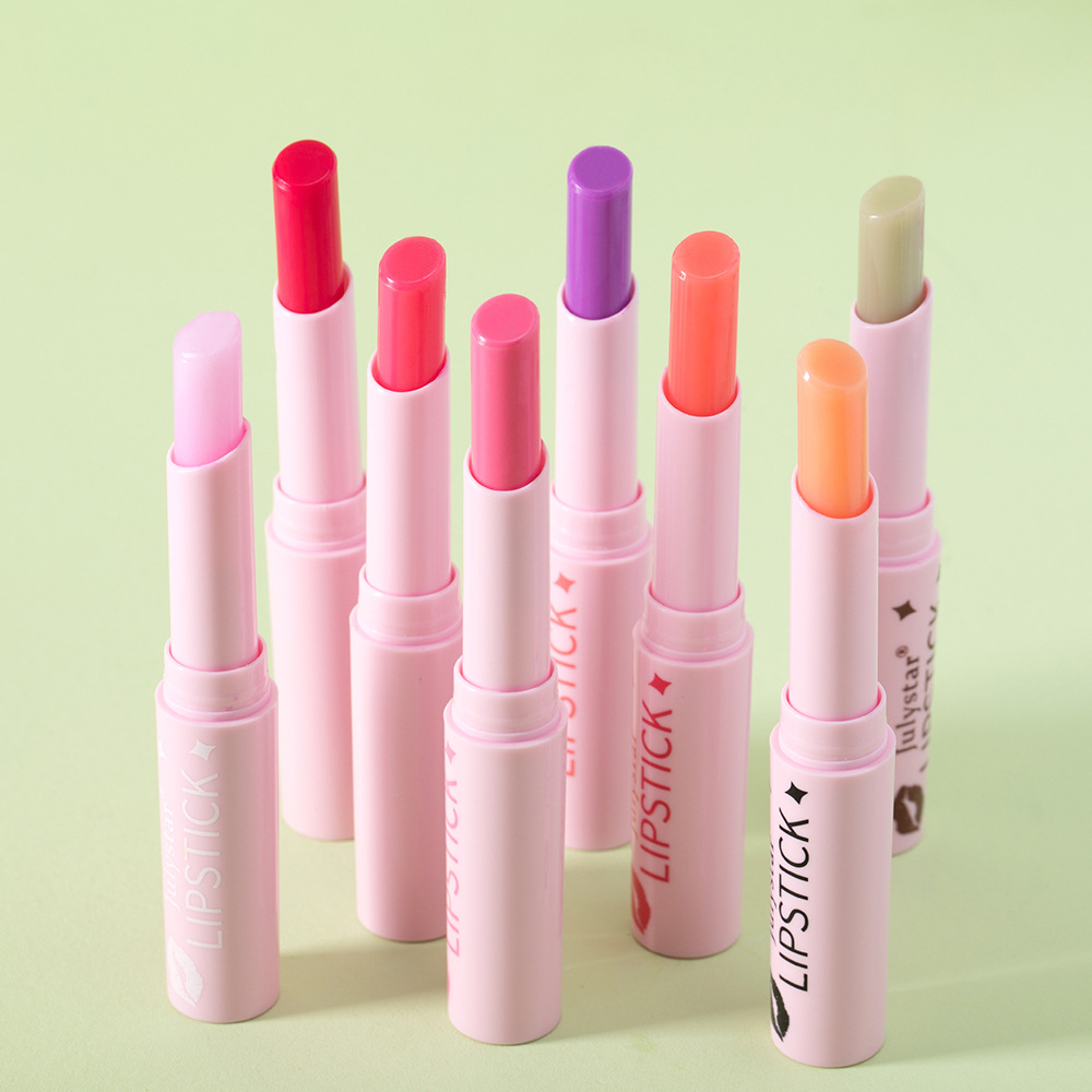 Julystar Cross-border Bestseller Moisturizing and Long-lasting Lip balm, Vitamin E thermochromic fruit-flavored lipstick Application Scenario