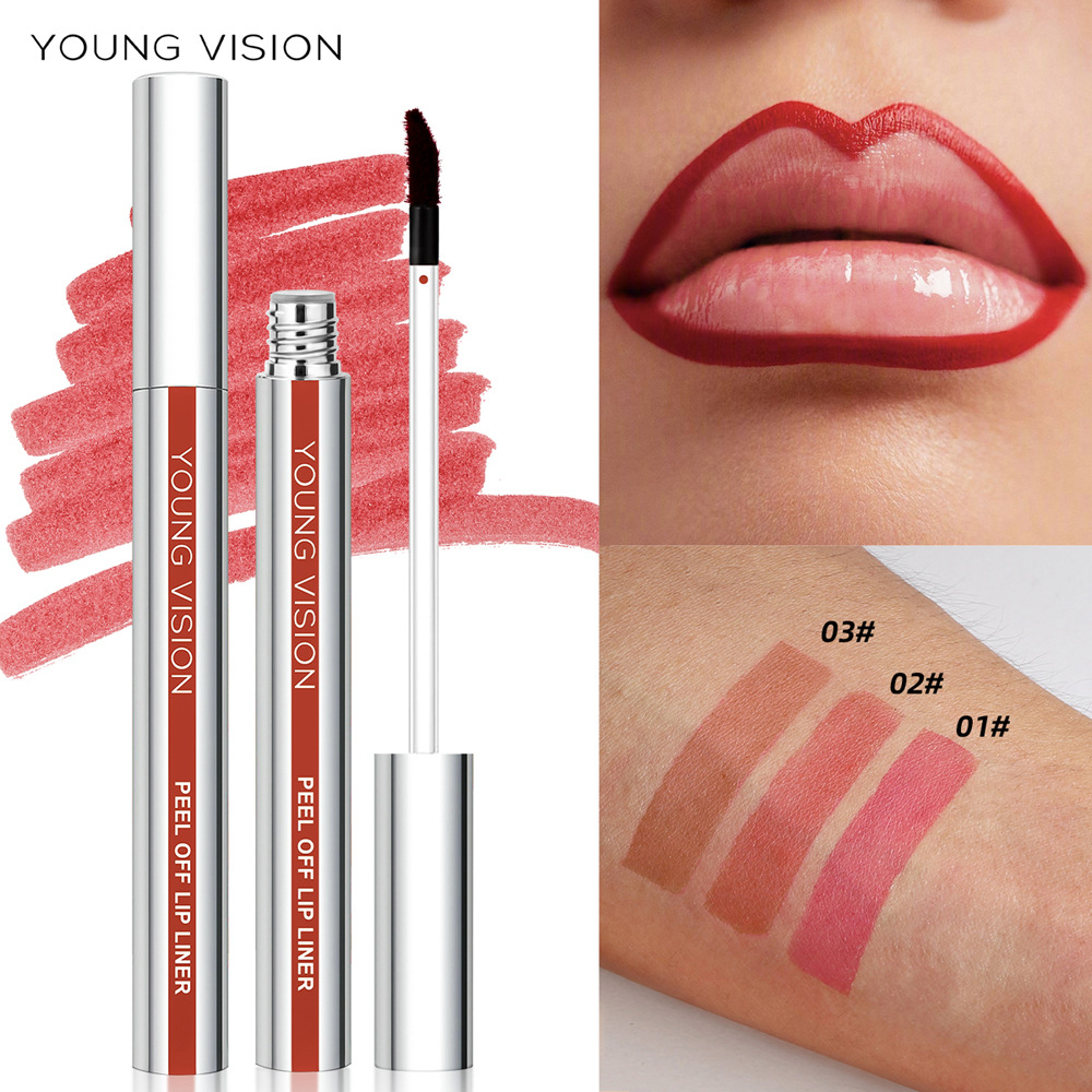YOUNG VISION peel-off lip liner pen, matte, non-smudging, outlining lip liner pen, makeup pen details Picture