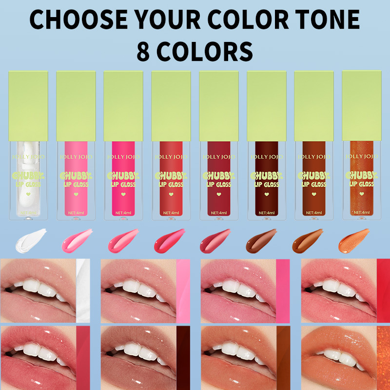 Cross-border JOLLY JOJO Lip Moisturizing Lip Oil, Lip Plumming Moisturizing Lip Care Oil, Mirror Lip Glaze, Transparent Lip Gloss, wholesale makeup Specification drawing