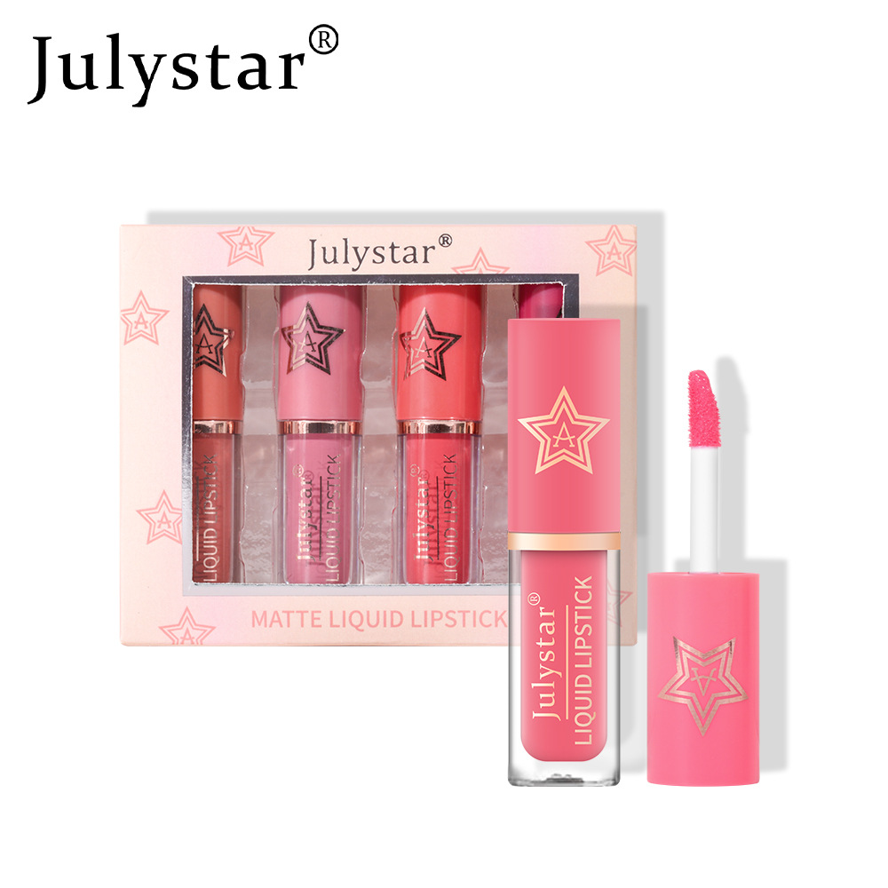 European and American matte, non-fading, non-stick cup lip gloss set, natural three-dimensional, hydrating and long-lasting lipstick set wholesale Item Picture