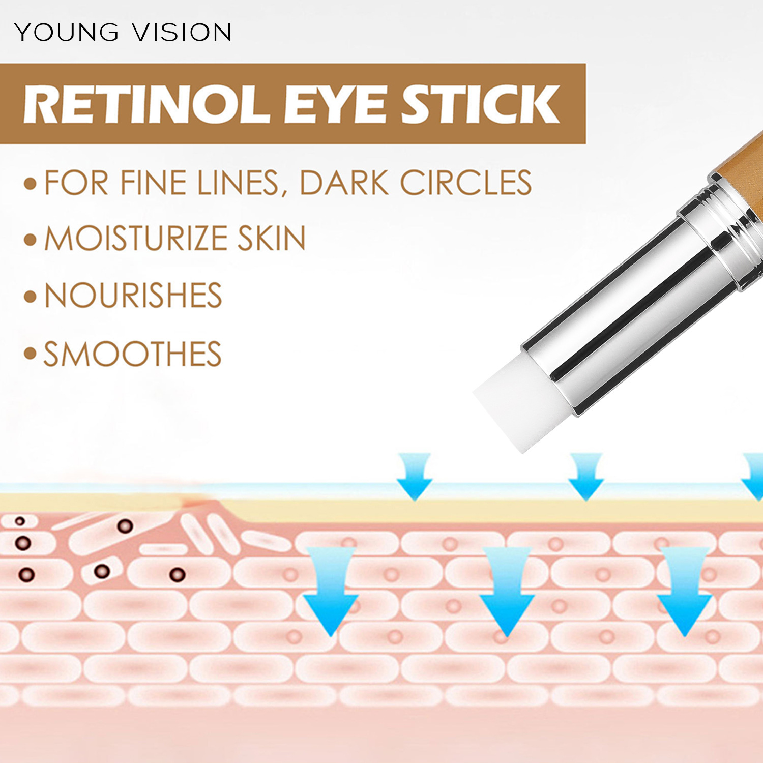 YOUNG VISION Retinol Eye Cream Bar Specification drawing