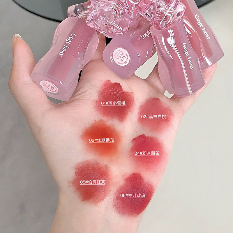 gege bear Velvet Mist Cream Lip Mud Matte Matte Velvet Whitening Lip Gloss Autumn and Winter Lipstick Moisturizing and silky smooth details Picture
