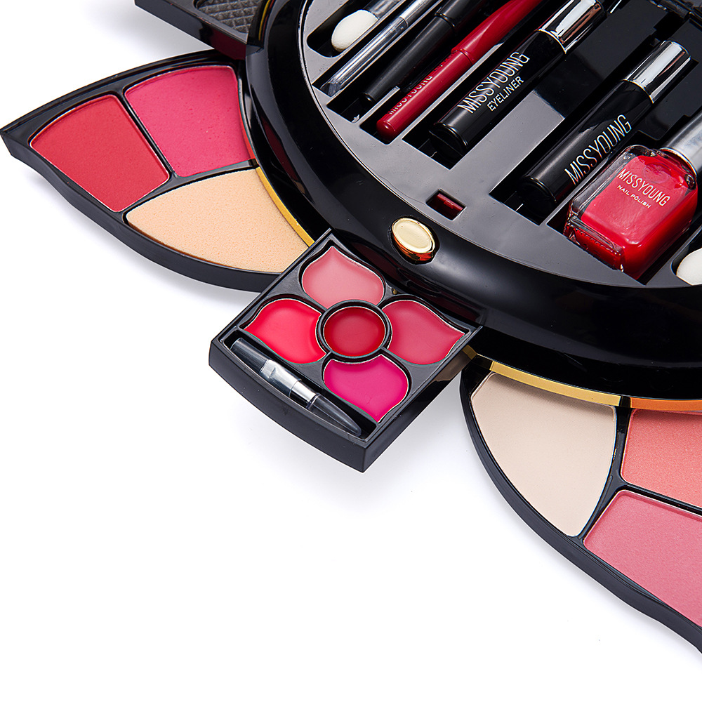 MISS YOUNG Multi-functional Makeup Palette, Eyeshadow Blush, Contouring Set, Makeup Palette, Makeup Box, Nail Polish, Eyeliner Specification drawing