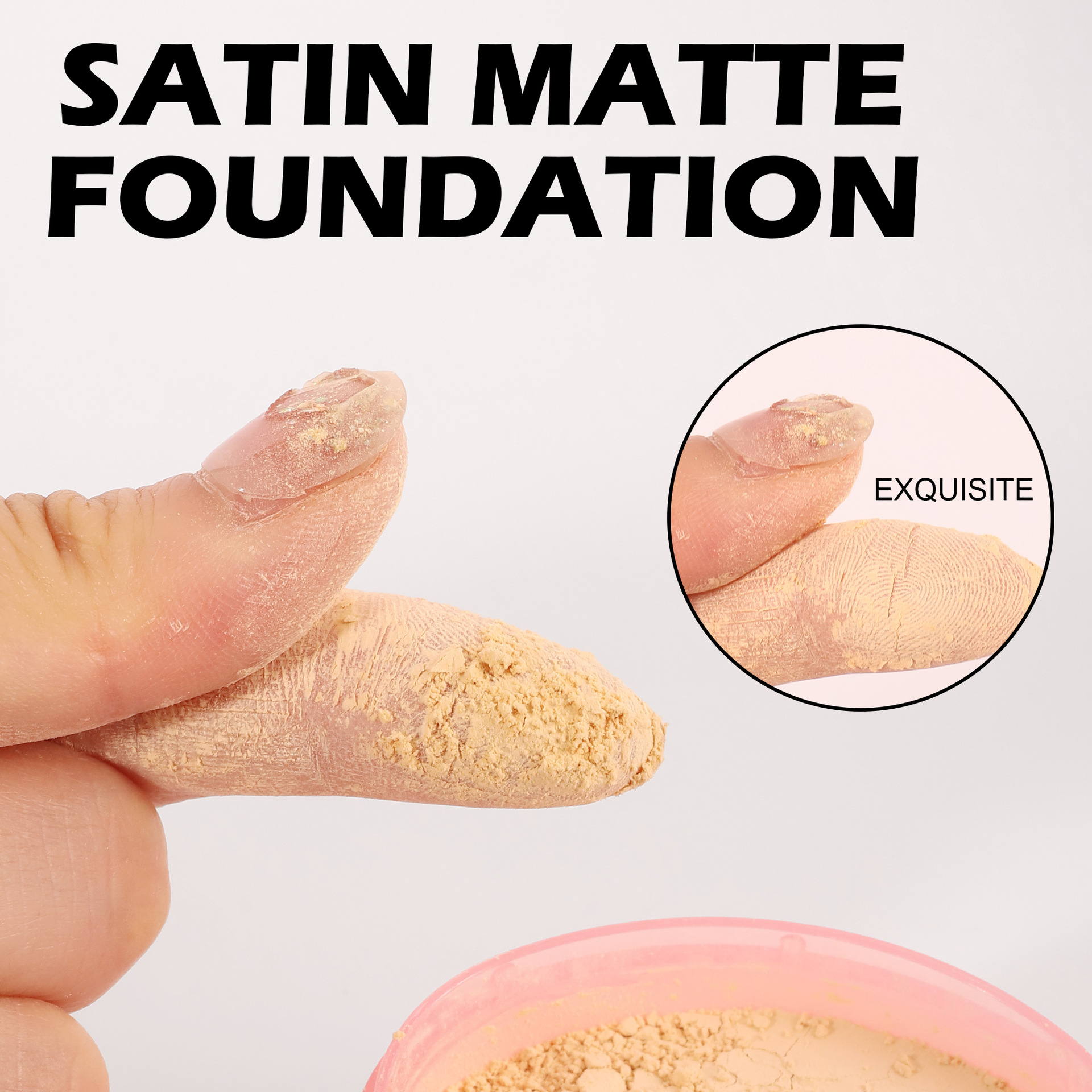 handaiyan Cross-border Setting Powder, oil-control powder compact, long-lasting, waterproof, matte, concealer, setting loose powder details Picture